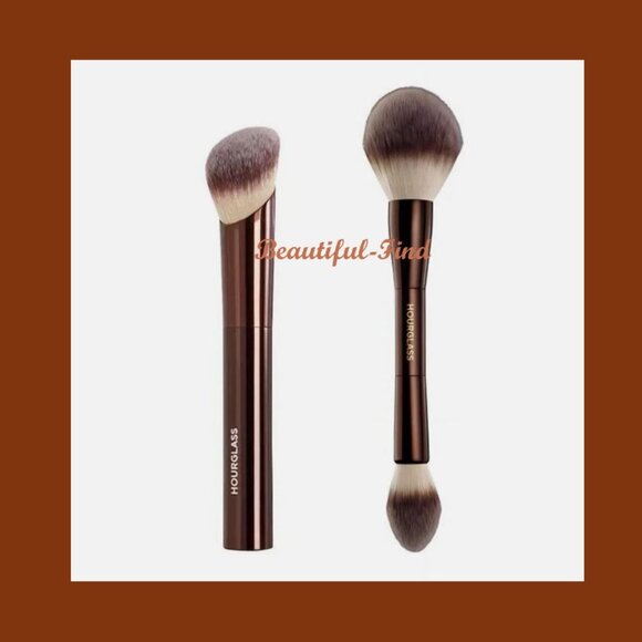 Hourglass Ambient Soft Glow Foundation Brush + Veil Powder Brush New - Picture 1 of 5